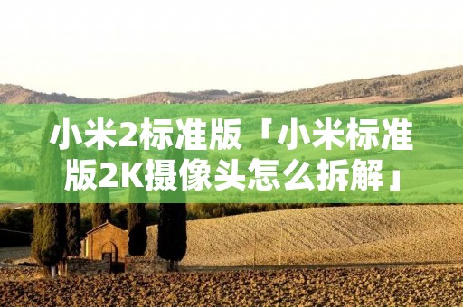 小米2标准版「小米标准版2K摄像头怎么拆解」