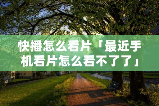 快播怎么看片「最近手机看片怎么看不了了」