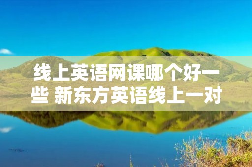 线上英语网课哪个好一些 新东方英语线上一对一