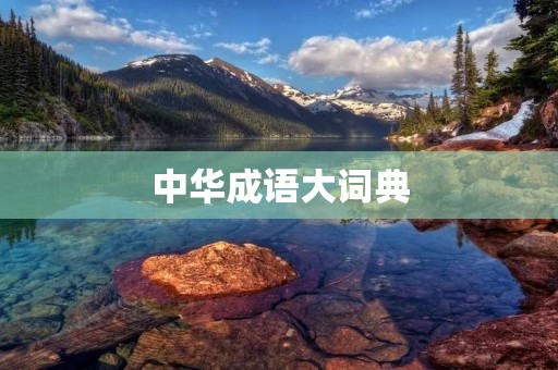 中华成语大词典:揭开中华文化智慧的瑰宝之门