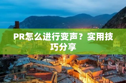 PR怎么进行变声？实用技巧分享