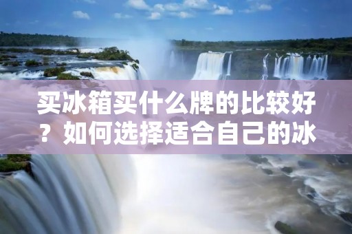 买冰箱买什么牌的比较好?如何选择适合自己的冰箱品牌? 买冰箱买什么牌的比较好?如何选择适合自己的冰箱品牌?