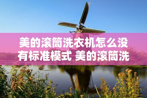 美的滚筒洗衣机怎么没有标准模式 美的滚筒洗衣机程序选择不了