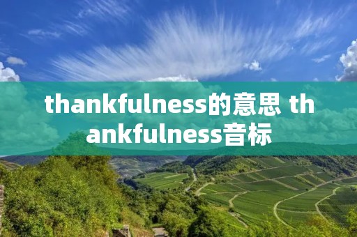 thankfulness的意思 thankfulness音标
