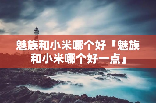 魅族和小米哪个好「魅族和小米哪个好一点」