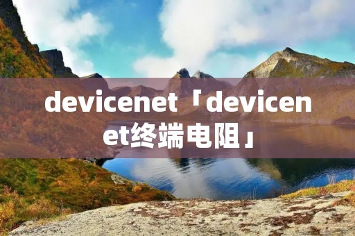 devicenet「devicenet终端电阻」