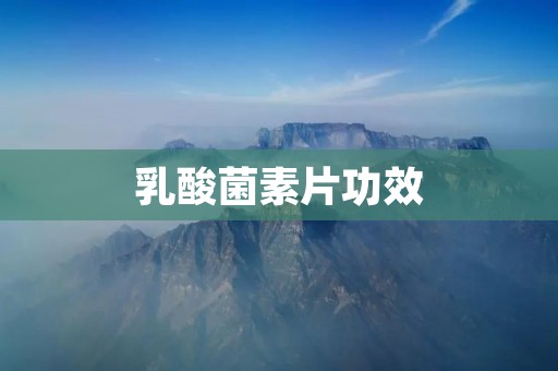 乳酸菌素片功效：提升免疫力，维护肠道健康