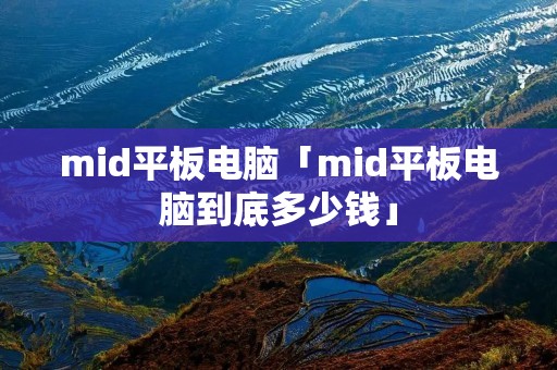 mid平板电脑「mid平板电脑到底多少钱」