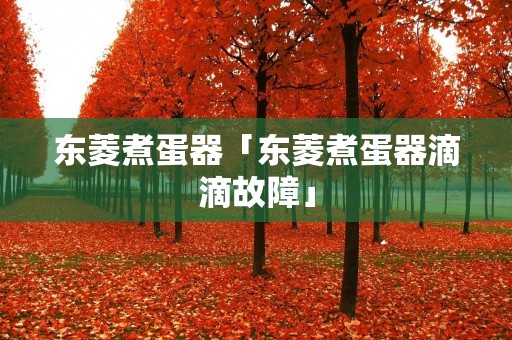 东菱煮蛋器「东菱煮蛋器滴滴故障」 东菱煮蛋器「东菱煮蛋器滴滴故障」