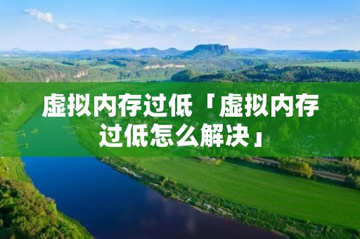 虚拟内存过低「虚拟内存过低怎么解决」