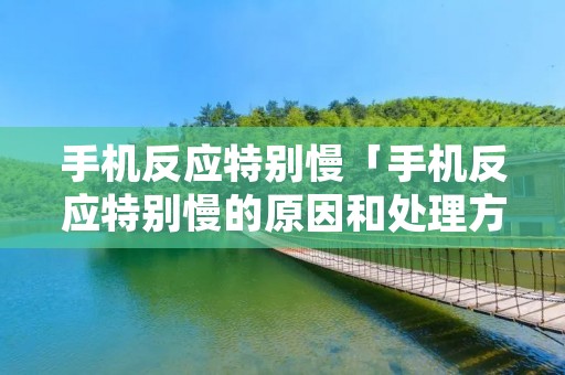 手机反应特别慢「手机反应特别慢的原因和处理方法」