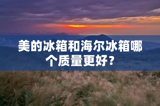 美的冰箱和海尔冰箱哪个质量更好? 美的冰箱和海尔冰箱哪个质量更好?