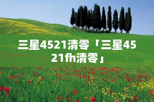 三星4521清零「三星4521fh清零」 三星4521清零「三星4521fh清零」