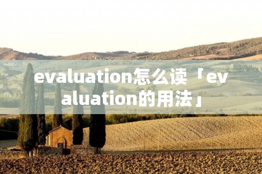 evaluation怎么读「evaluation的用法」