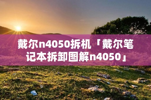 戴尔n4050拆机「戴尔笔记本拆卸图解n4050」
