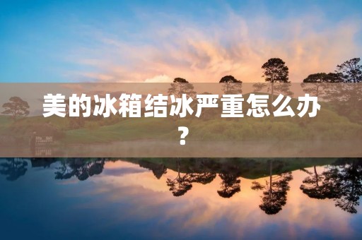 美的冰箱结冰严重怎么办? 美的冰箱结冰严重怎么办?