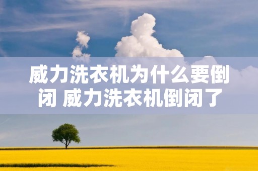 威力洗衣机为什么要倒闭 威力洗衣机倒闭了吗 威力洗衣机为什么要倒闭 威力洗衣机倒闭了吗