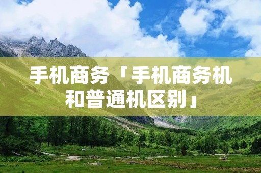 手机商务「手机商务机和普通机区别」 手机商务「手机商务机和普通机区别」