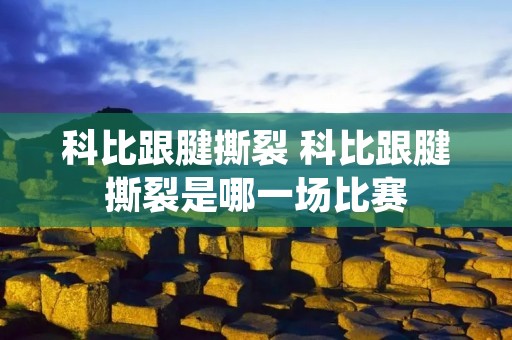 科比跟腱撕裂 科比跟腱撕裂是哪一场比赛
