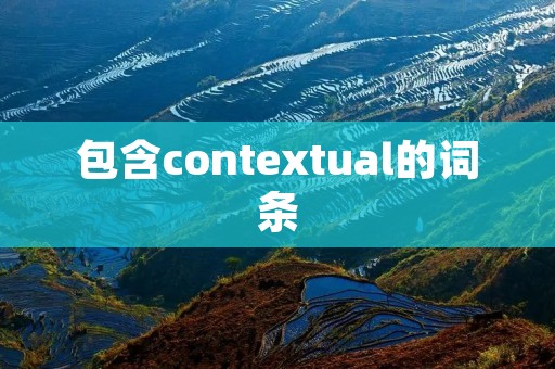 包含contextual的词条