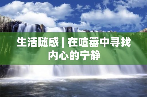 生活随感 | 在喧嚣中寻找内心的宁静