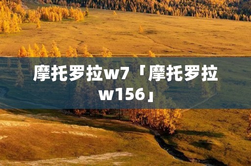 摩托罗拉w7「摩托罗拉w156」
