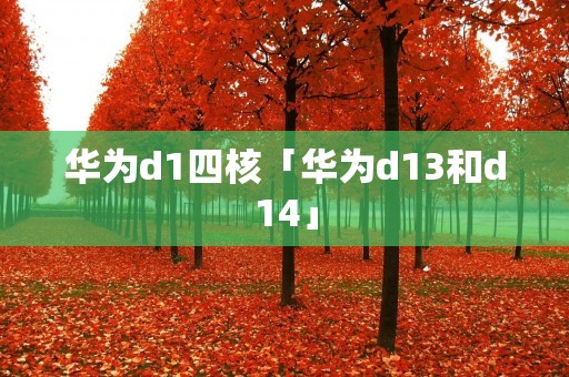 华为d1四核「华为d13和d14」 华为d1四核「华为d13和d14」