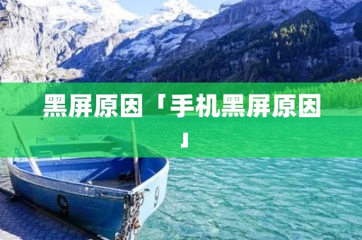 黑屏原因「手机黑屏原因」