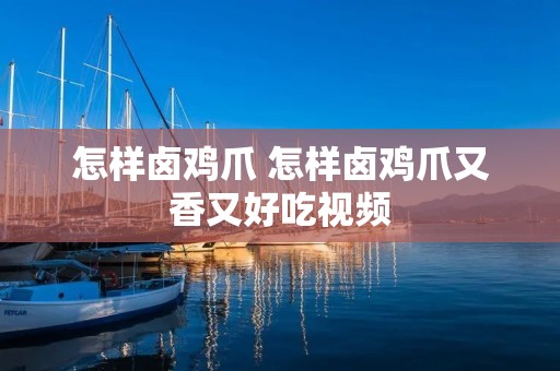 怎样卤鸡爪 怎样卤鸡爪又香又好吃视频