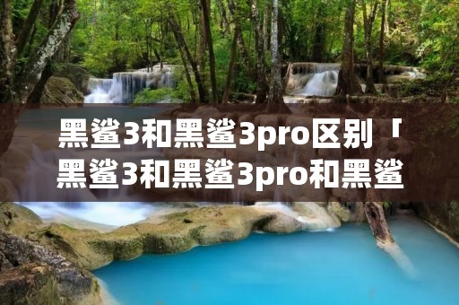 黑鲨3和黑鲨3pro区别「黑鲨3和黑鲨3pro和黑鲨3s区别」