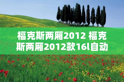 福克斯两厢2012 福克斯两厢2012款16l自动舒适型
