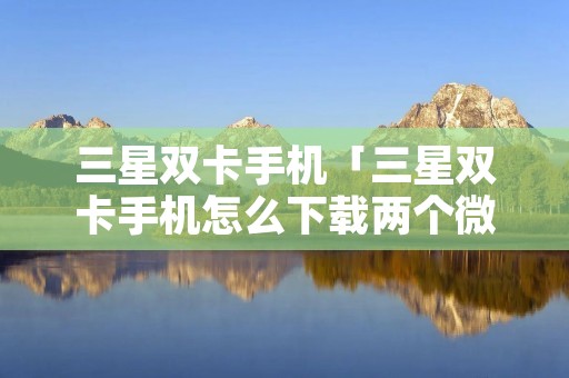 三星双卡手机「三星双卡手机怎么下载两个微信」