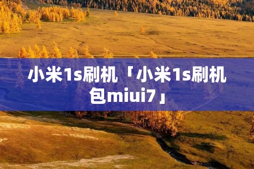 小米1s刷机「小米1s刷机包miui7」