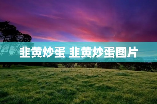 韭黄炒蛋 韭黄炒蛋图片 韭黄炒蛋 韭黄炒蛋图片