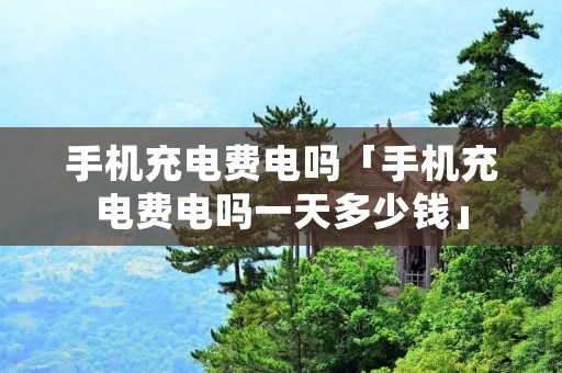 手机充电费电吗「手机充电费电吗一天多少钱」