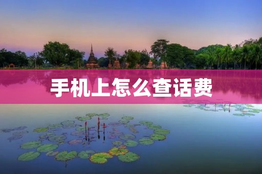 手机上怎么查话费