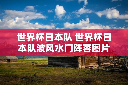 世界杯日本队 世界杯日本队波风水门阵容图片 世界杯日本队 世界杯日本队波风水门阵容图片