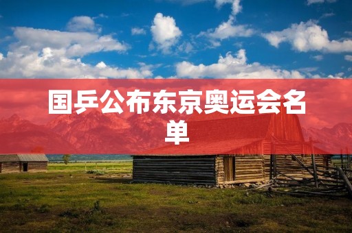 国乒公布东京奥运会名单:备战之路再次展开 国乒公布东京奥运会名单:备战之路再次展开