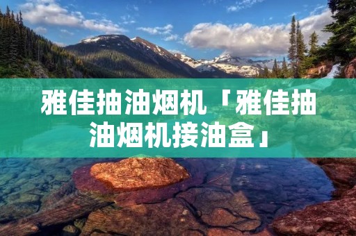 雅佳抽油烟机「雅佳抽油烟机接油盒」