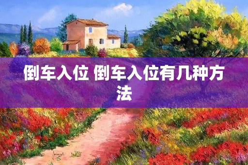 倒车入位 倒车入位有几种方法 倒车入位 倒车入位有几种方法