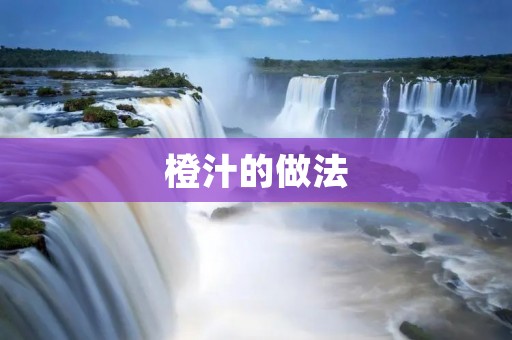 橙汁的做法:酸甜滋润,让你回味无穷 橙汁的做法:酸甜滋润,让你回味无穷