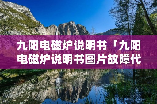 九阳电磁炉说明书「九阳电磁炉说明书图片故障代码2100w故障」