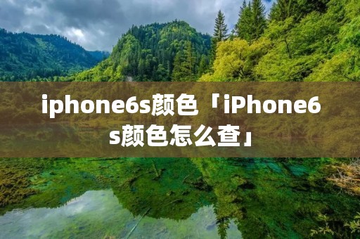 iphone6s颜色「iPhone6s颜色怎么查」 iphone6s颜色「iPhone6s颜色怎么查」