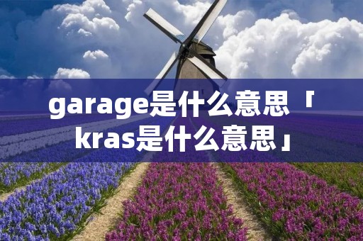garage是什么意思「kras是什么意思」 garage是什么意思「kras是什么意思」