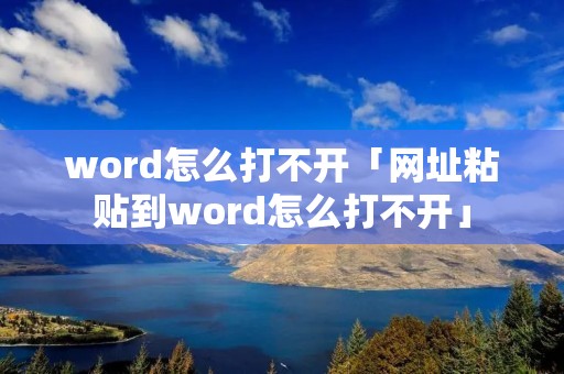 word怎么打不开「网址粘贴到word怎么打不开」