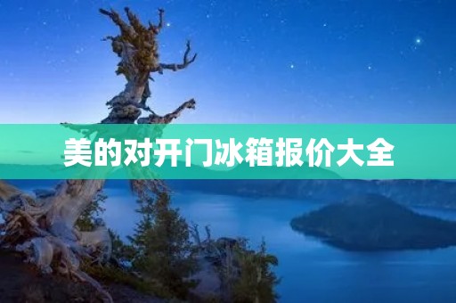 美的对开门冰箱报价大全：让您轻松选购适合的冰箱