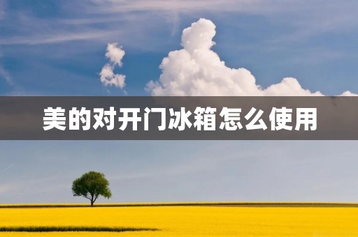 美的对开门冰箱怎么使用