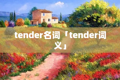 tender名词「tender词义」 tender名词「tender词义」