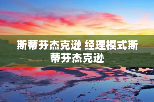 斯蒂芬杰克逊 经理模式斯蒂芬杰克逊 斯蒂芬杰克逊 经理模式斯蒂芬杰克逊