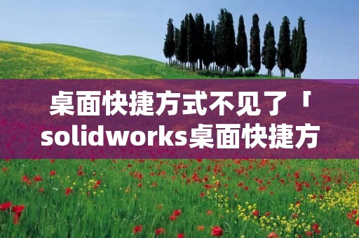 桌面快捷方式不见了「solidworks桌面快捷方式不见了」 桌面快捷方式不见了「solidworks桌面快捷方式不见了」